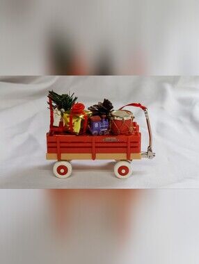 Vintage 1996 Radio Flyer Christmas Ornament Town & Country Wagon Model 110 Boxed